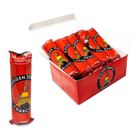 Tablete de Cărbune Golden Temple – 3.3 cm – Set de 10