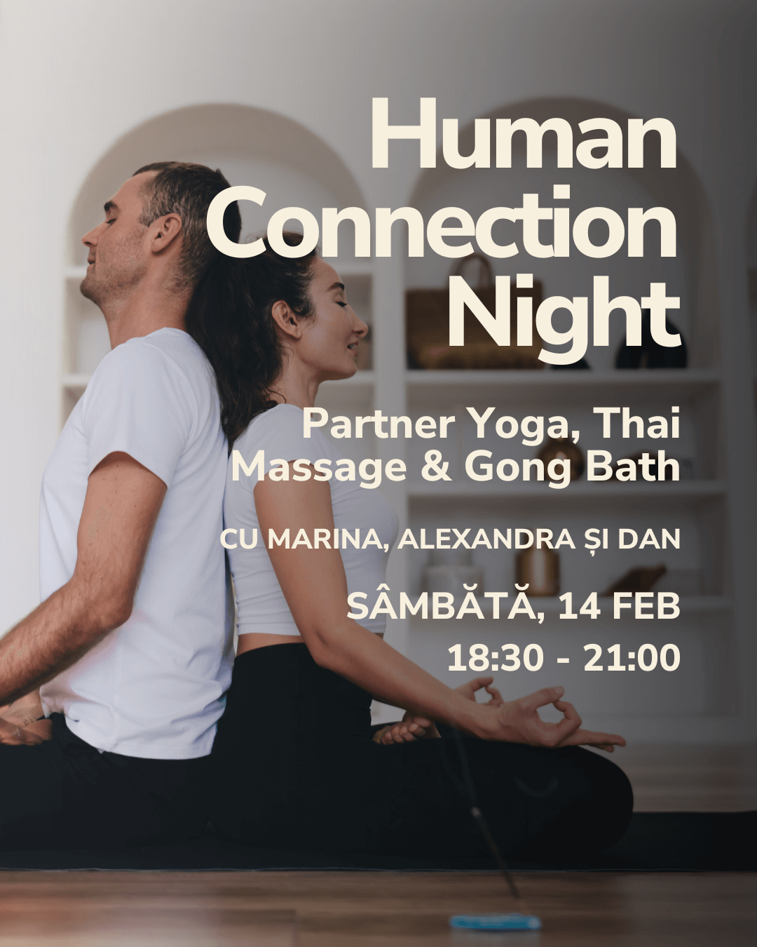 Human Connection Night – Partner Yoga, Thai Massage & Gong Bath